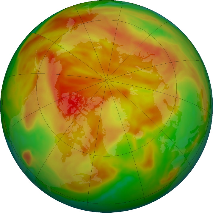 Arctic ozone map for 21 April 2018